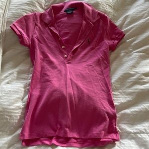 Pink, Ralph, Lauren, golf shirt, or once size extra small